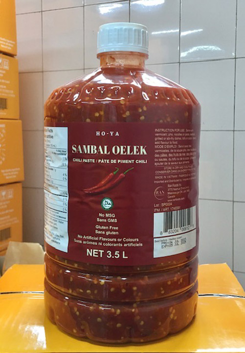 Tương ớt băm Sambal Olek 3.85 lít, xuất khẩu Mỹ